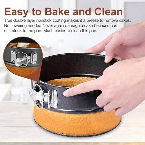 Set of 3 Non-Stick Pan Cake Mould Carbon Steel Round Pan