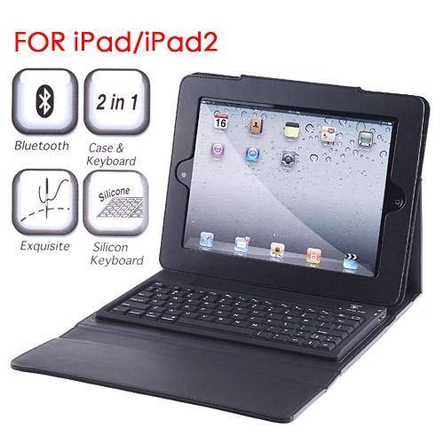 2 In 1 Leather Case Bluetooth Keyboard For iPad iPad 2