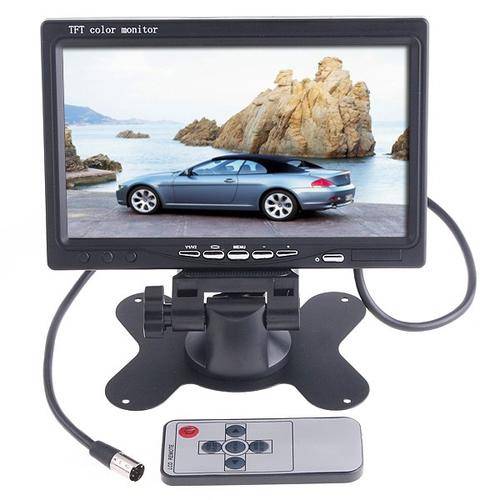 7" TFT LCD Headrest Color Car Rearview Monitor VCR DVD