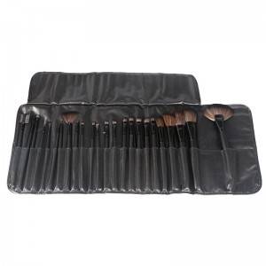 24pcs Professional Makeup Brush Set Cosmetic Brush Kit Makeup Tool with Roll up Leather Bag h9485b