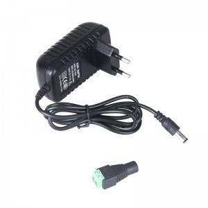 AC 100-240V to DC 12V 2A Power Supply Converter Adapter for LED Strip Light + Connector  H9778