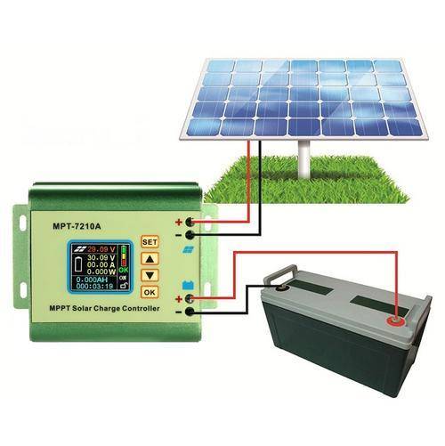 MPPT Solar Panel Battery Regulator Charge Controller with LCD Color Display 24/36/48/60/72V 10A Comp