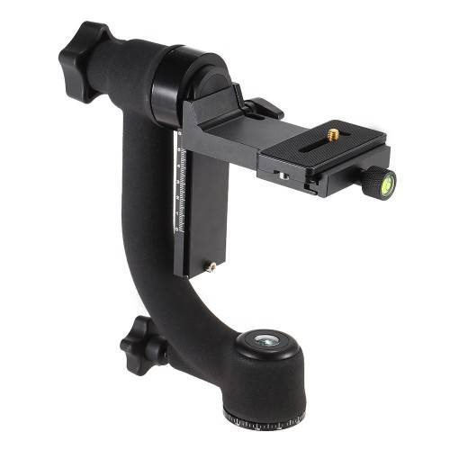 Heavy Duty Metal Gimbal Tripod Head with Standard Quick Release Plate for DSLR Camera Telephoto Lens