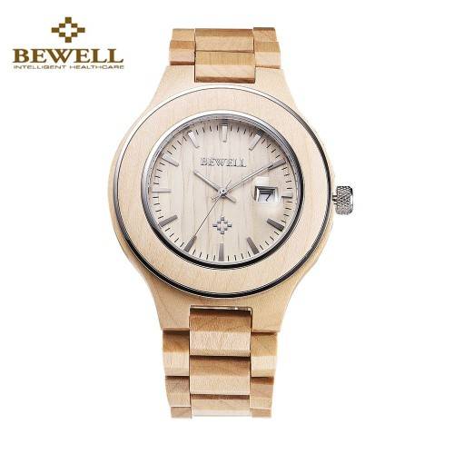 BEWELL Stylish Light Weight Hypoallergenic Wood Couple Analog Quartz Watch