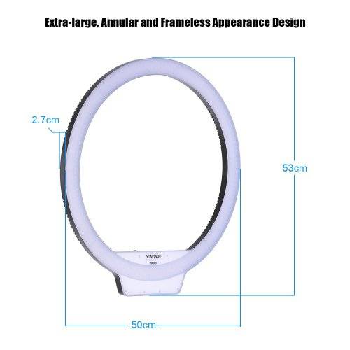 YONGNUO YN608 3200K~5500K Bi-Color Temperature Wireless Remote LED Ring Video Light Annular and Fram