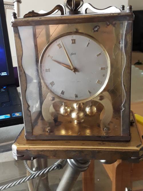 Vintage Anniversary Mantel Clock Aug Schatz & Sohne 1000 Day  working