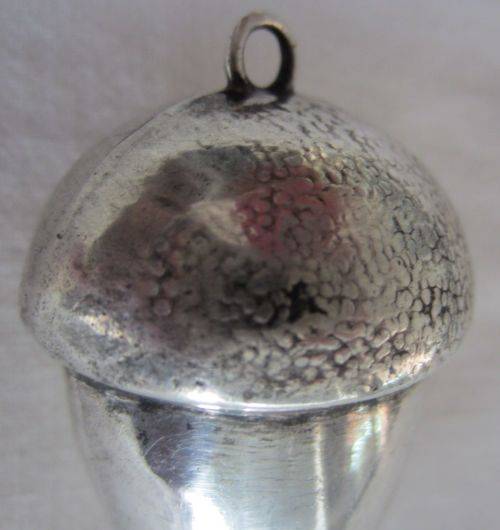 Vintage / Antique Silver Plate? Baby Acorn Rattle Bell