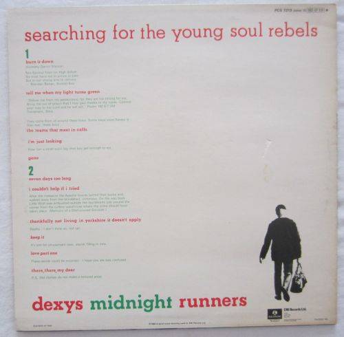 DEXY`S MIDNIGHT RUNNERS - Searching For the Young Soul Rebels - 1980 -  PCS 7213  - Vinyl LP - NM