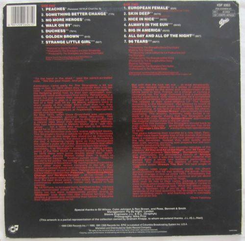 THE STRANGLERS - Greatest Hits1977-1990 - South Africa - Vinyl LP Record - VG / VG