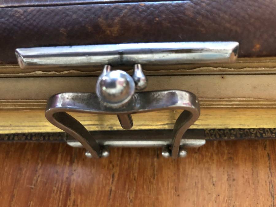 Antique Art Nouveau Leather Photo Album - Empty