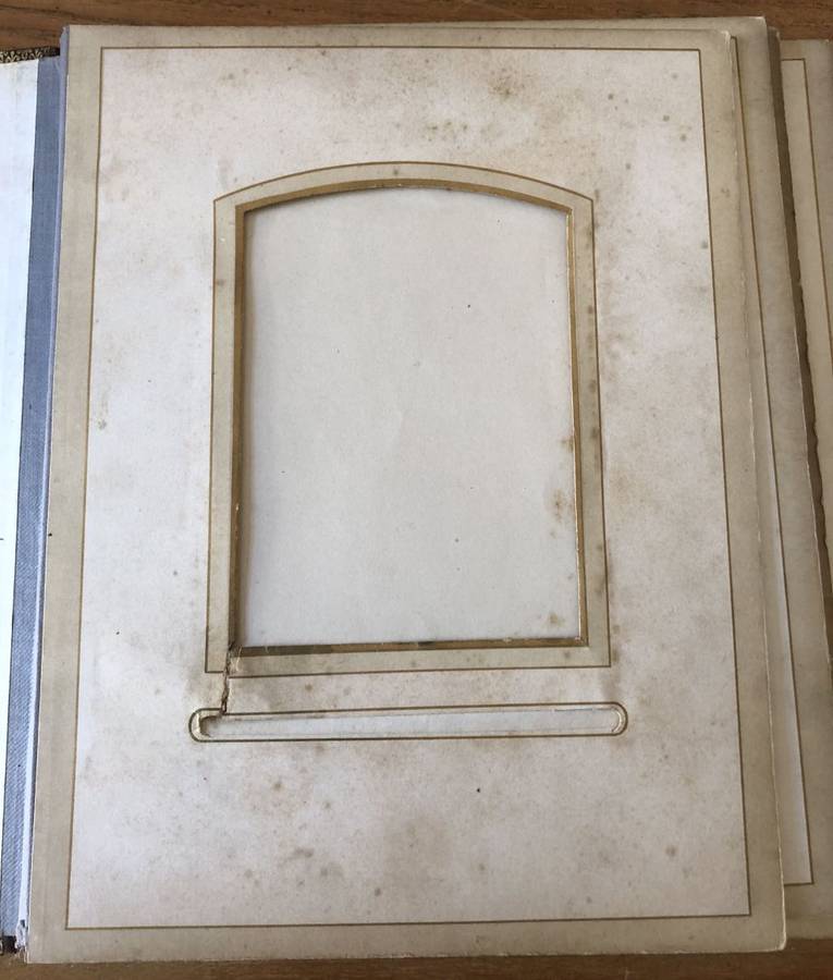 Antique Art Nouveau Leather Photo Album - Empty