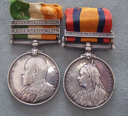 QSA KSA Pair 21443 S. Serjt J. Trounce Royal Engineers