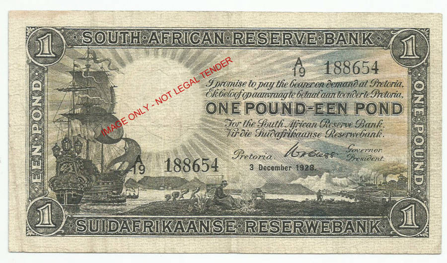 W.H. Clegg 4th Issue , One Pound A19, 3 September 1928