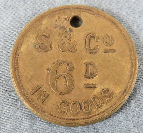 South Africa Strachan & Co. 6D Brass Token VF (Set/Type 4)