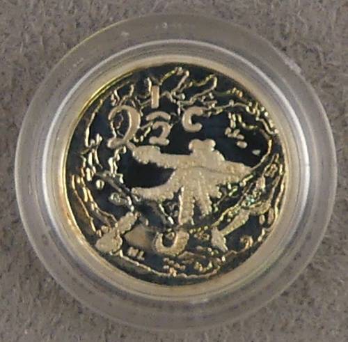 South Africa Proof Tickey 2 1/2 Cents 2000 Marine Series Octopus