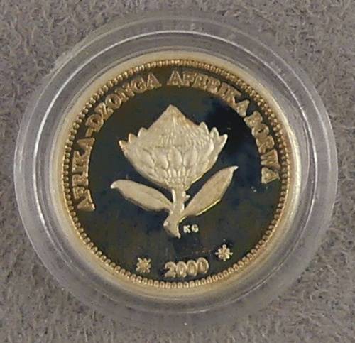 South Africa Proof Tickey 2 1/2 Cents 2000 Marine Series Octopus