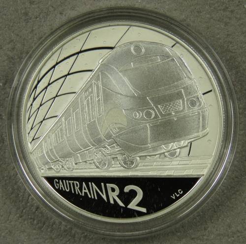 South Africa Proof Silver R2 1 Ounce Gautrain 2012