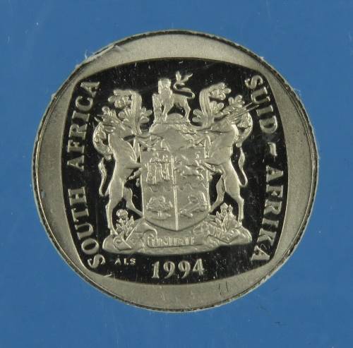 South Africa Proof R5 *No Steps* 1994 Inauguration