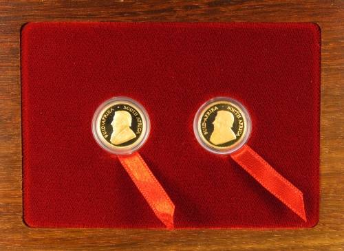 Millennium 1/10 Oz Proof Krugerrand Set 1999 & 2000 (Only 500 Sets Made)