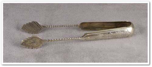 Russian Silver Sugar Tongs - 1st Kokoshnik Mark (1889 - 1908)
