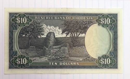 Z1 Replacement Rhodesia $10 Banknote 1979