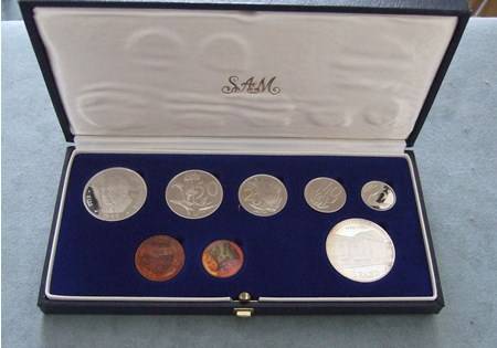 South Africa Short Proof Set 1985 In SAM Box