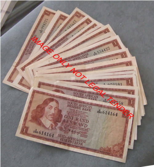 *Bulk Buy* R1 Large A Series T W de Jongh x 28 Notes VF