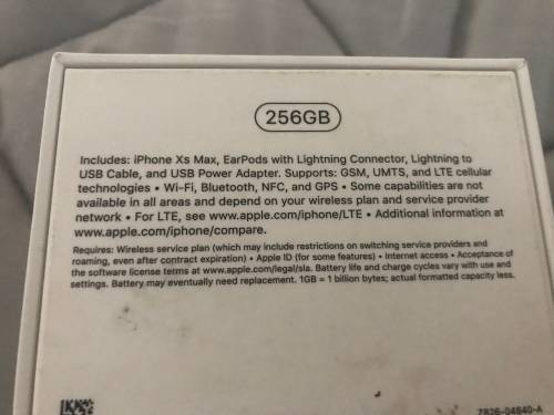 iPhone XS Max 256Gb