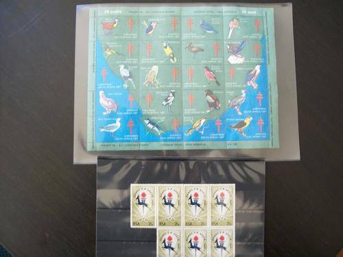 FULL SHEET 1967 Christmas stamp sheet and 1969 RSA S.A Games