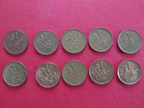 COLLECTION OF 1 CENT 1980 - 1989. STARTING AT FACE VALUE
