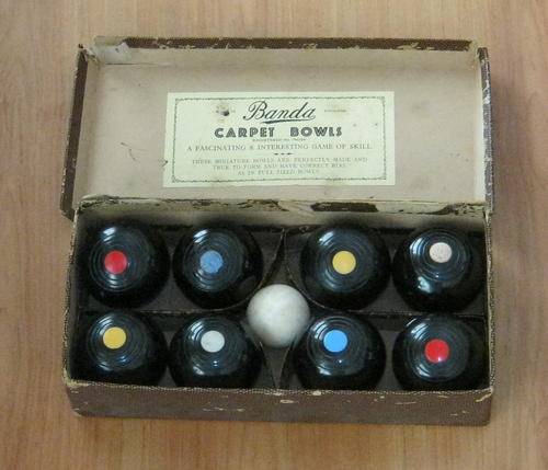 MINATURE CARPET BOWLS - MADE IN ENGLAND