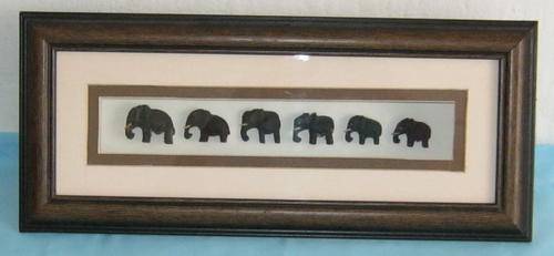 BOX FRAMED ELEPHANTS
