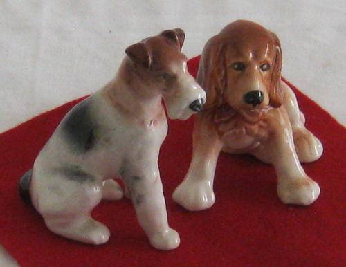 DOG ORNAMENTS - two cute dogs