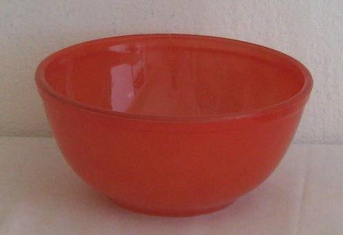 VINTAGE ORANGE PYREX MIXING BOWL