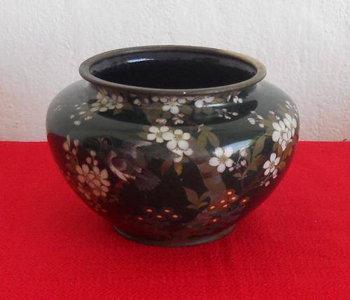 BEAUTIFUL VINTAGE CLOISONNE BOWL VASE