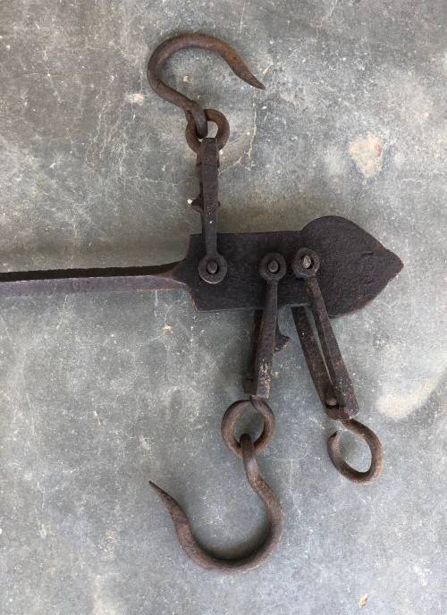 ANTIQUE STEELYARD / BUTCHER`S BEAM SCALE