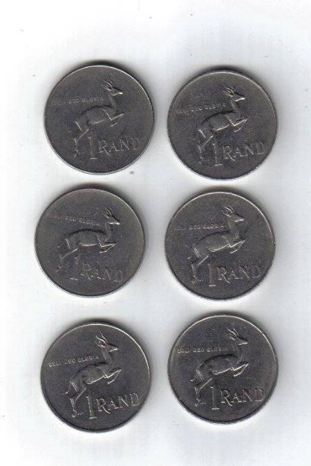 COLLECTION OF R1 COINS 1978 - 1989