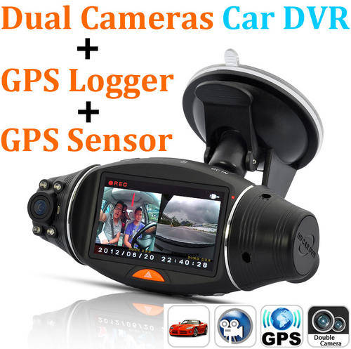2.7 Inch Screen Dual Camera Car DVR Blackbox with GPS Logger and GPS Sensor