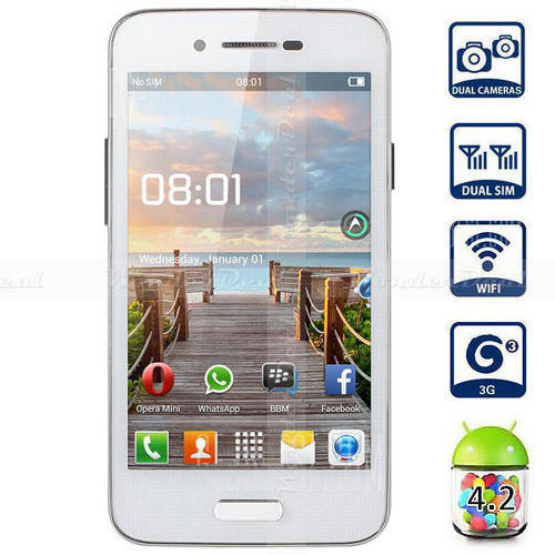 BML S55 4 inch Capacitive Screen 3G Android 4.2 Smartphone Dual Core 1.3G CPU Dual SIM Standby Phone