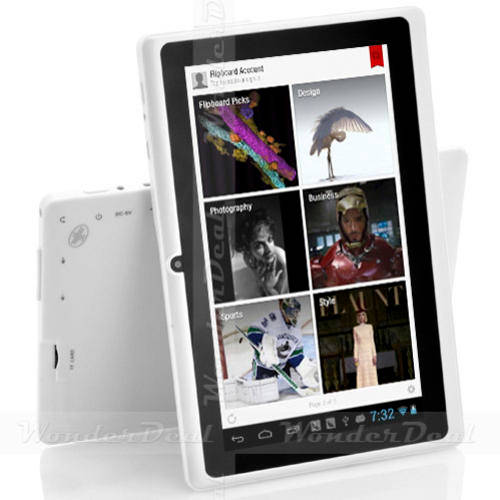 Newest Google Android 4.0 7" Capacitive Screen Tablet A13 1G CPU Wifi Laptop 4GB 512MB