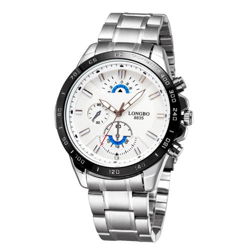 New Arrival Fashion Men Quartz Watches Luxury Brand LONGBO Casual Watch Steel Wristwatches