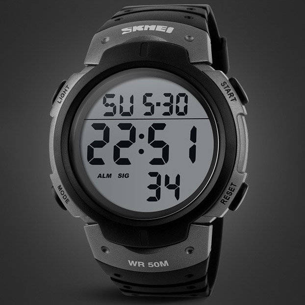 Skmei Mens Digital LED Sports Watche Military Waterproof Electronic Men Fashion Casual Wristwatch