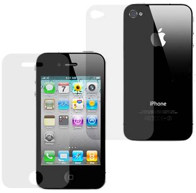 2 Sets(4pcs) Crystal Clear HD Full Body (Front+Back) Screen Guard Protector for iPhone 4S 4G iPhone4
