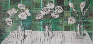 3x Charcoal(Paint & Newprint)Drawings