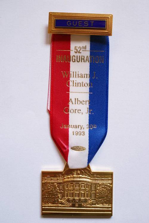 Clinton Inauguration medal handed out to guests that attended - Rare!!!