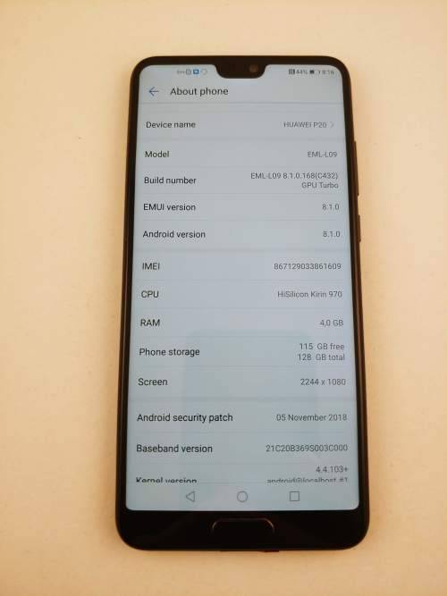 Huawei p20 128gb like new 10/10