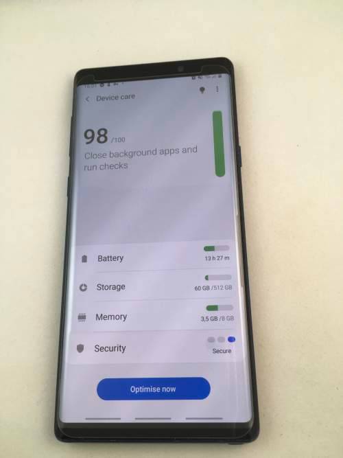 Samsung Note 9 Royal Blue 512gb Storage
