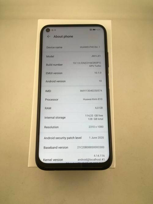Huawei P40 lite Black Boxed