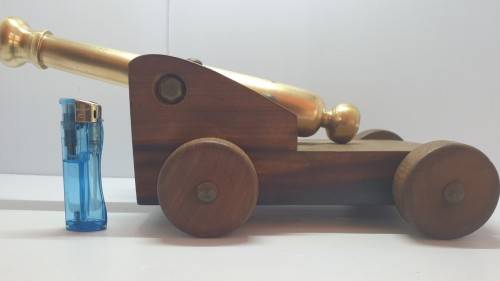 Vintage Solid Brass Powder firing cannon .