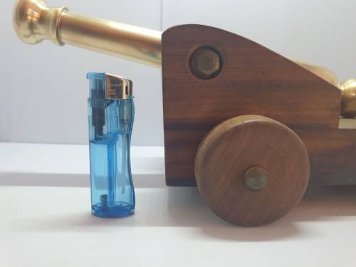 Vintage Solid Brass Powder firing cannon .